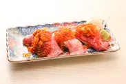 赤身肉寿司3種盛り(うにいくら)