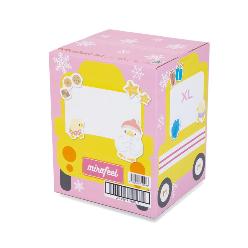 サイズ調整可能なパンツタイプの紙オムツ「Mirafeel」 3サイズ