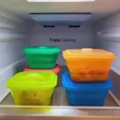冷蔵庫の中もカラフルで明るく