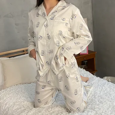 ・sweet dream muffin satin pajama set(navy／mint／white)　6,100円(税込)