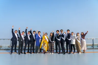 【ヘリポート記念撮影の様子】 （第９回ハルカスウォーク）