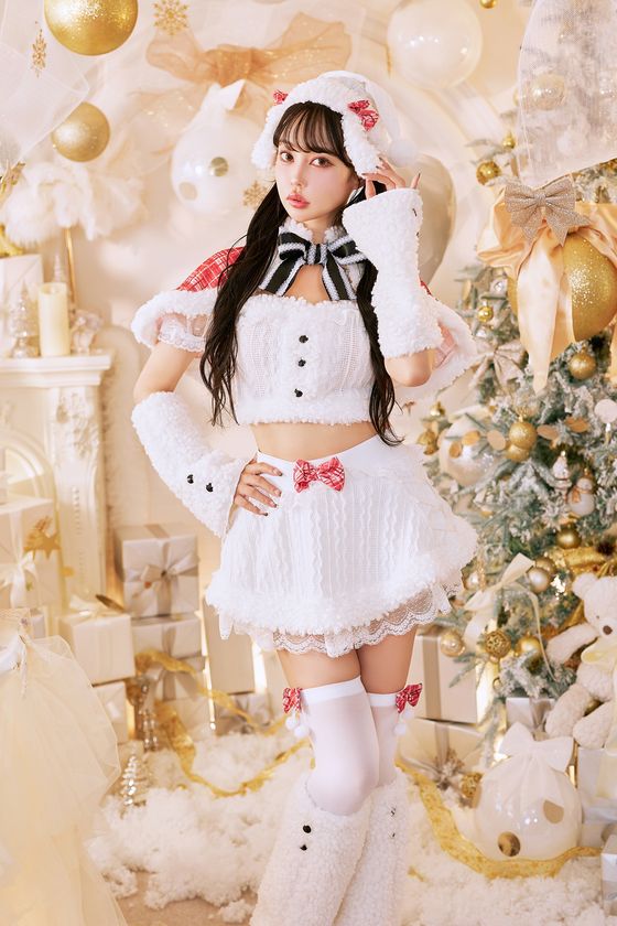 02マリームーンスフレニット雪うさぎサンタ《クリスマスコスプレ9点 02マリームーンスフレニット雪うさぎサンタ《クリスマスコスプレ9点