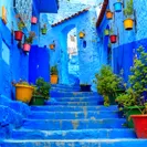 モロッコの青い街「シャウエン」の街並み