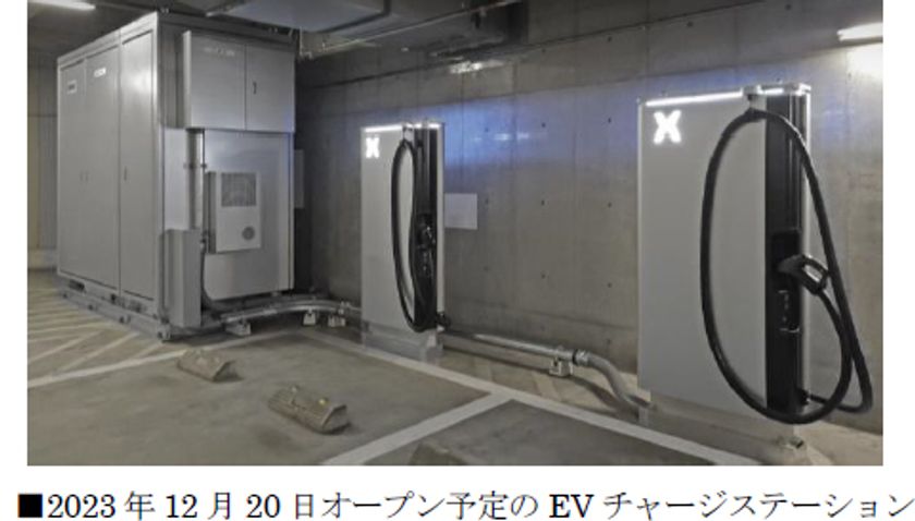 グランフロント大阪にて大阪エリア初・国内最速クラス
蓄電池付きEV充電ステーションがオープン
再生可能エネルギー由来電力100%での
充電サービスを提供
