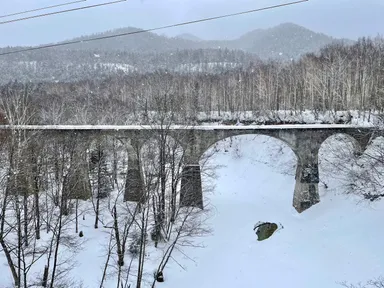 ぬかびらに佇むアーチ橋