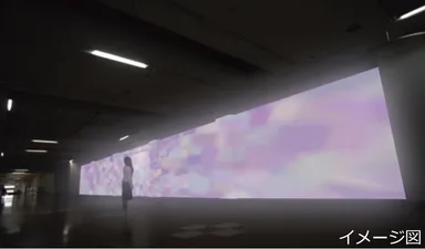 約30メートルの巨大壁面でのプロジェクションマッピング