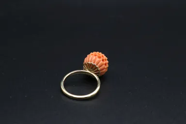 桃珊瑚リング・玉菊(裏)