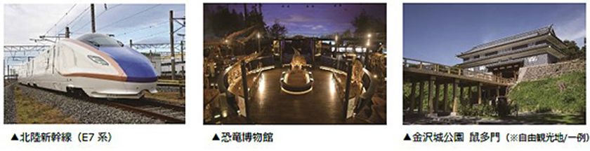 北陸新幹線金沢⇔敦賀間 2024年3月16日（土）開業
首都圏から福井県へ【時短効果】でより便利に
・開業日に乗車する北陸ツアーを発売
・【北陸＋関西】新たな組み合わせのツアーが誕生