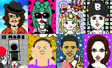 有名人似顔絵 例