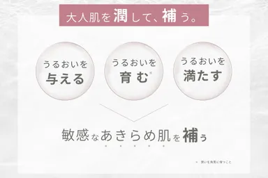 大人肌を潤して、補う