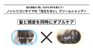 髪と頭皮を同時にダブルケア