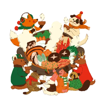 和光のほっこり鍋イラスト