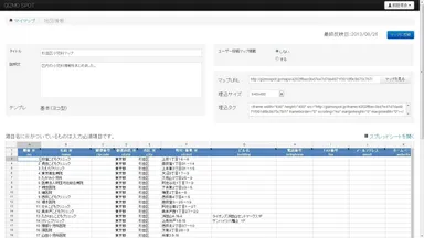 地図の管理画面