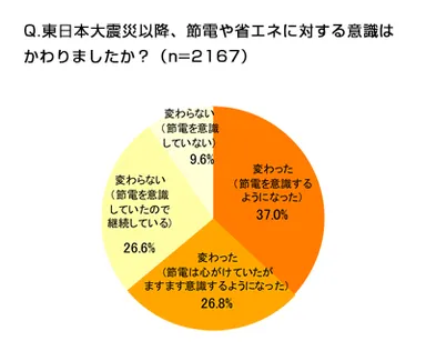 グラフ(震災後の省エネ意識)