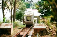 登山電車でサウナへ