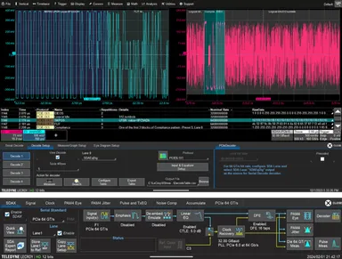 SDAExpertによりイコライザを適用しPCIe6.0信号をデコード