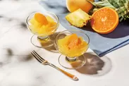 ミックスフルーツ すっきりとした甘さ オレンジ果汁入り　皿盛りイメージ