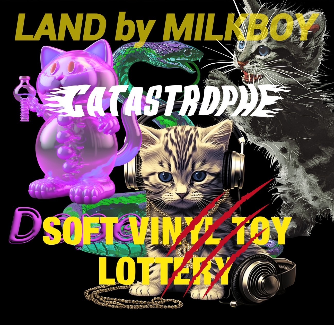 LAND by MILKBOY 举行猫咪计划在Laforet 原宿店推出以猫为主题的软胶