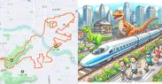 恐竜GPSアートランメインビジュアル