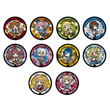 【ゆるゆり＆大室家】ステッカー(マンホール蓋風)