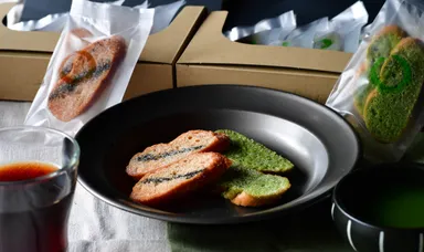 狭山茶の紅茶と抹茶のラスク