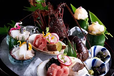 伊勢海老と地魚のお造り