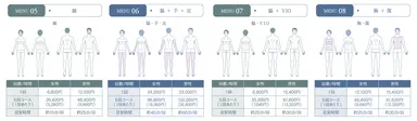 各メニュー及び施術料金2