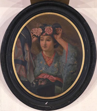 花化粧　山本芳翠筆　明治時代・19世紀　カンバス・油彩　東京国立博物館蔵(※貸与予定作品)