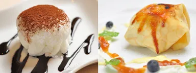 『もちもち！ティラミス大福』＋『生八ツ橋のクレープ包み　キャラメリゼ』