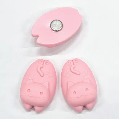 マグネット桜猫オス、メス、裏側