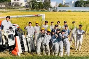 兵庫県立播磨農業高等学校での「山田錦」収穫の様子(2023年)