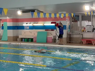 コーチが挑戦者を応援