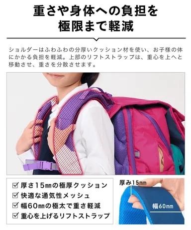 ふわふわクッション材ショルダー