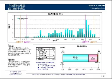 分析結果例(通過率評価)