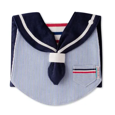 マリンスタイ　ストライプ青(紺襟)