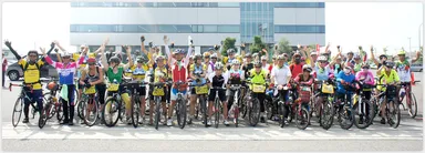 サイクリスト集合の様子(去年)