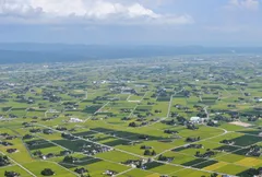 富山県砺波平野の散居村