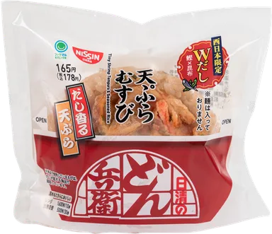 どん兵衛天ぷらむすび_西日本限定_白抜き