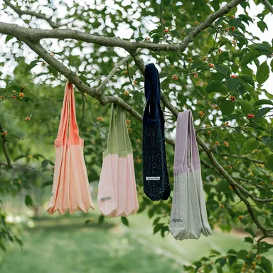 SPANGLE MINI PLEATS KNIT BAG