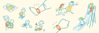 子どもがつけている様子