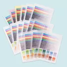 カラーチャート柄印刷の薄紙16種類