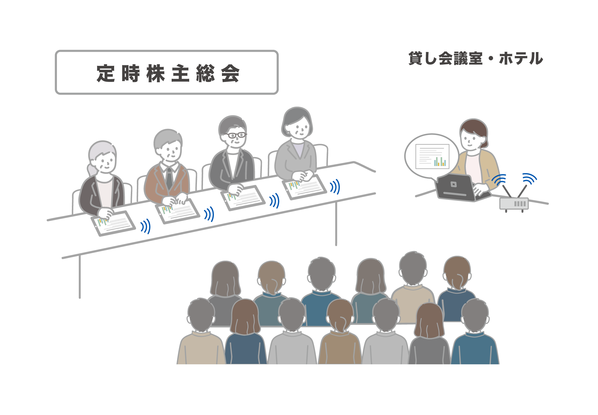 ネットワーク環境がない場所でも利用可能