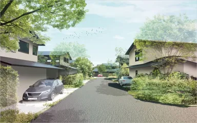 街並みパース(アイレベル)