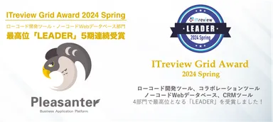 ITreview Grid Award 2024 SpringにてLeaderを受賞