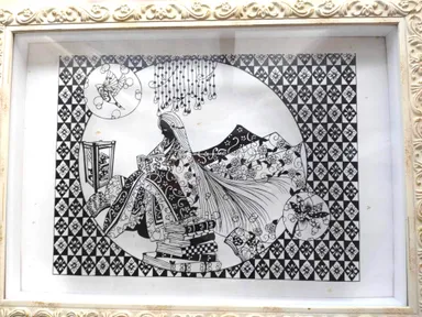 レース切り絵「心、安らぐひととき」