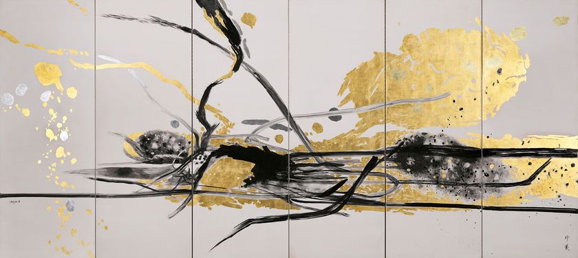 堂本印象 抽象画 水彩 水墨山水画からアンフォルメルの抽象画まで、 堂本印象の幅広い