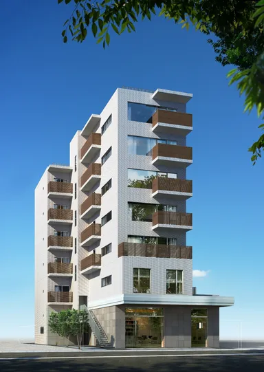 「千駄ヶ谷 緑苑ハウス」外観CGパース