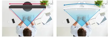 両端まで見やすい湾曲した画面で、没入感ある表示環境を実現