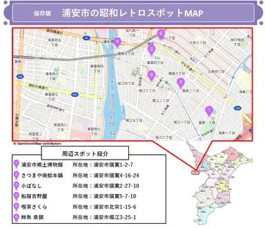 浦安市の昭和レトロスポットMAP