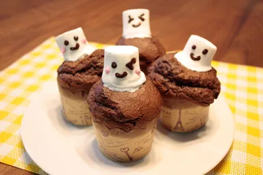 マシュマロ付きマフィン